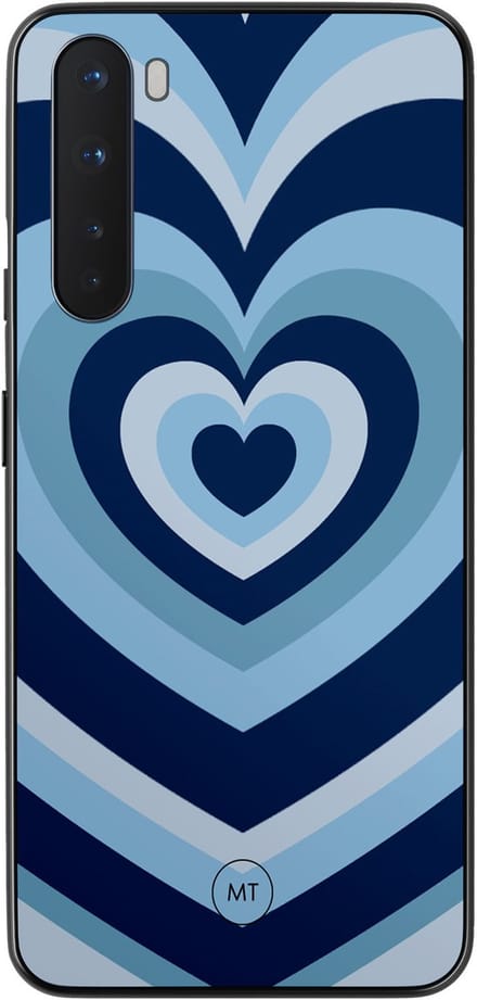 OnePlus Nord hoesje - Hart blauw