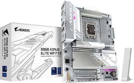 GIGABYTE B860 AORUS ELITE WIFI7 ICE Moederbord - Intel B860 - Intel LGA1851 - DDR5 RAM - ATX