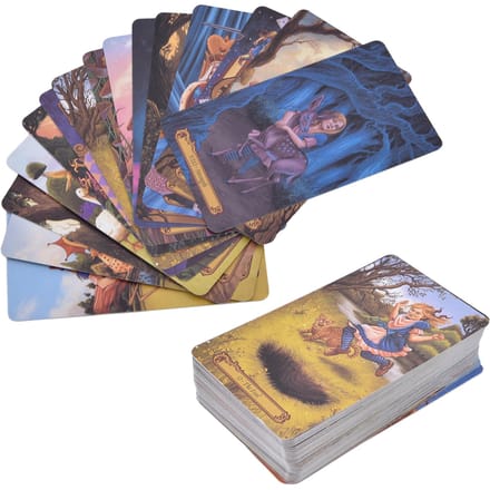 78 STUKS Wonderland Tarotkaarten Divinatie Tool Gecoat Papier Engels Bordspel voor Beginners beige