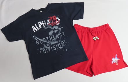 Ensemble - Jongen - Marine /rood - Pirate- 6 jaar 114