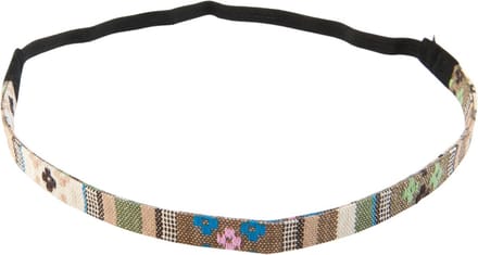 Haarsoires Haarband Sierband 1cm - Geweven - Multicolor Beige