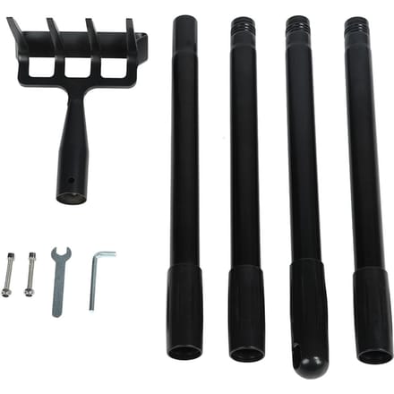 Onkruidhark Verstelbare Lengte RVS Ergonomische Handgreep Handhark Tuingereedschap voor black