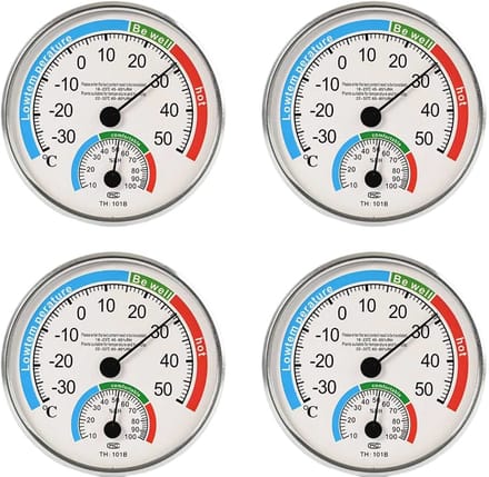 Binnen- en Buiten Hygrometer en Thermometer met Analoge Weergave