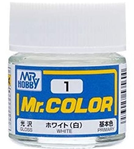 Gunze Mr. Hobby C-001 - Mr. Color 10 ml White - Lacquer Modelbouwverf