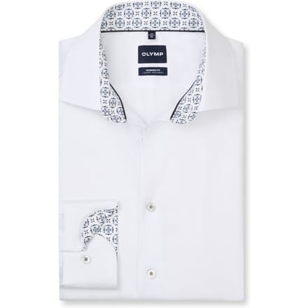 OLYMP Luxor Overhemd, Modern Fit, Global Kent, Wit