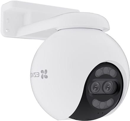 Beveiligingscamera Buiten - Dome Camera - Woning Beveiligen - Dubbele Lens 4K - 360 Graden Zicht - Wit