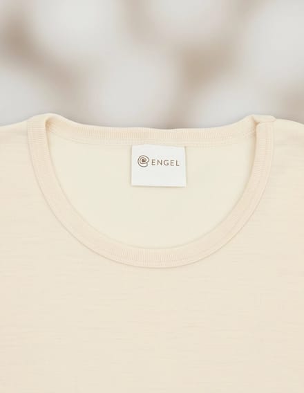 Heren T-Shirt Bio Merino Wol Gebroken Wit Engel Natur 46/48 Medium