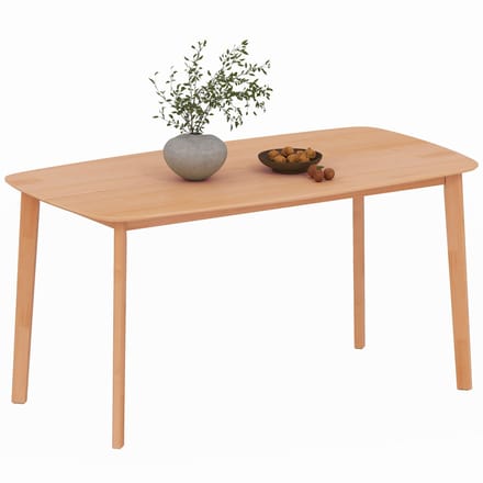 HOMCOM Eettafel - Grenenhout - 150x80x76cm - Natuurlijk hout