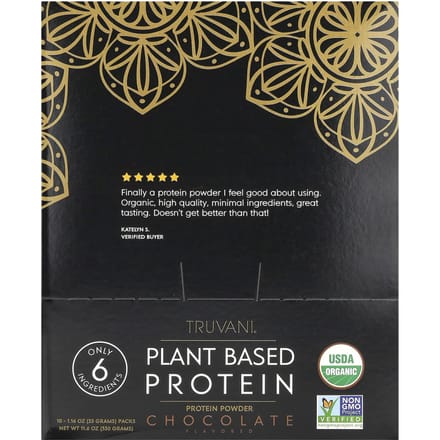 Plantaardig Eiwit, Chocolade, 10 Zakjes, 33G (1,16 oz) Elk