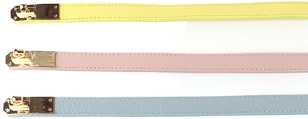 Giuliano Lederen riem - Made in Italy - 105 CM - Geel