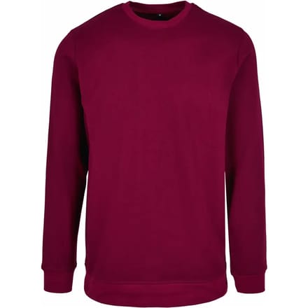 Basic Crewneck Sweater met ronde hals Burgundy - XL