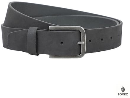 Boodz Leren Nubuck Riem 4 cm Zwart | Maat 95