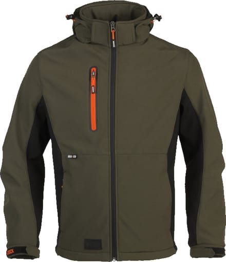 Herock Trystan softshell werkjas Experts (1903) - Khaki | Zwart - XS
