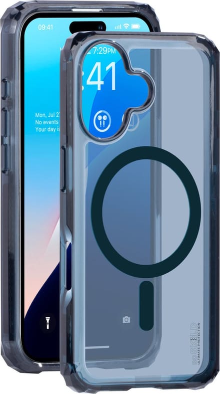 SoSkild iPhone 16 Defend heavy impact case met magnetische ring grijs
