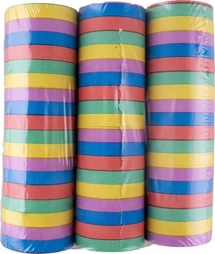 Funny Fashion serpentines - 18x rollen - gekleurde stroken mix - papier - feestartikelen
