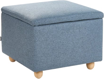 FERNDALE - Poef met opbergruimte - Blauw - Polyester