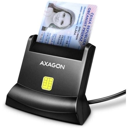 AXAGON USB-A Smart Card / ID-kaart standaardlezer
