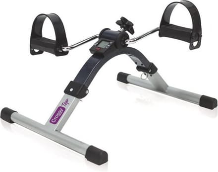Moretti Stoelfiets Opvouwbaar - Pedaaltrainer met Display - Bewegingstrainer - Zittend Fietsen - Zilver Zwart