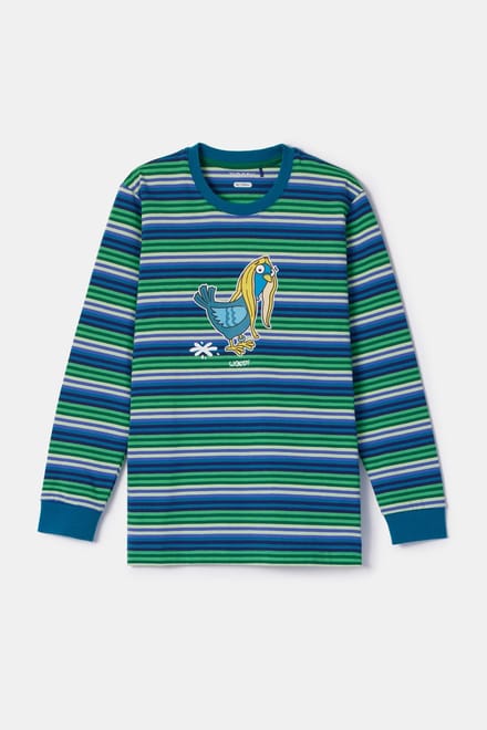 Woody Jongens-Heren pyjama multicolor streep - maat 098/3J