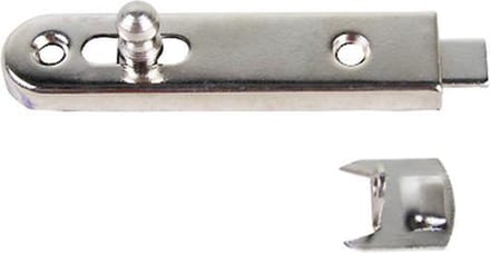 SENCYS metalen meubelschuifje 70mm opbouw | VERNIKKELD