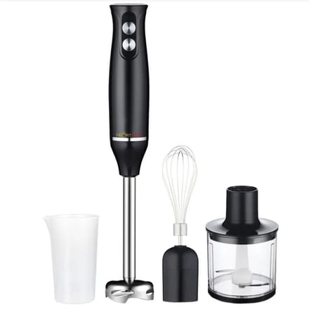Staafmixer - 4in 1 - 700ml - 500w - Roestvrij staal - zwart -