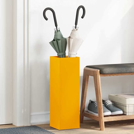 vidaXL - Regen - Paraplu - Stand - Mosterdgeel - 15,5 - x - 15,5 - x - 49 - cm - Staal