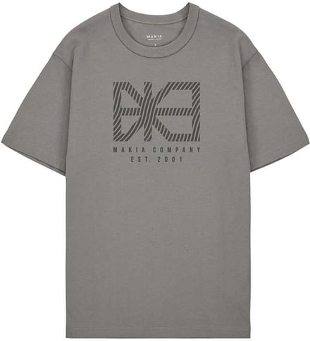 Makia Flag T-shirt Met Korte Mouwen Grijs M Man