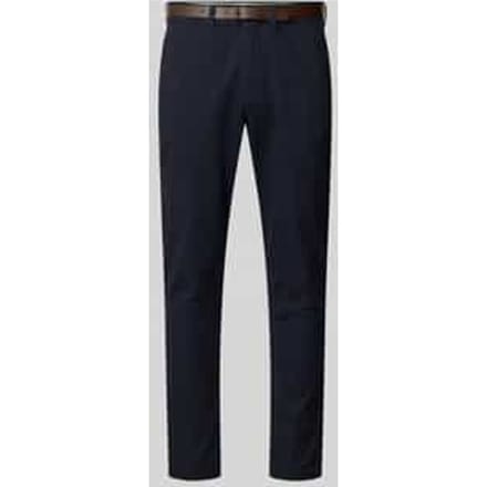 Slim fit stoffen broek met afneembare riem Model 'Marco'