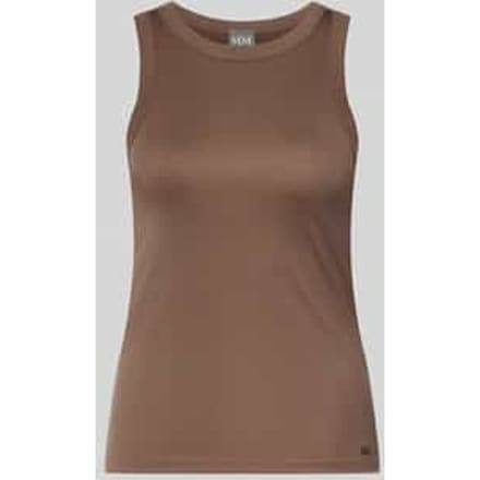Tanktop in riblook met ronde hals