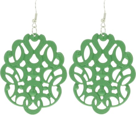 Behave - Oorhangers Dames - Groen - Barrokmotief