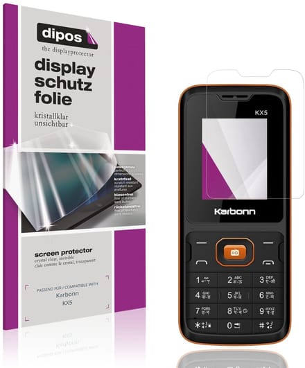 dipos – 4x Beschermfolie geschikt voor Karbonn KX5 | Krasbestendige & heldere Screenprotector Ultra-Thin