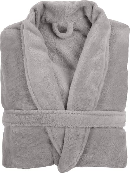 TISECO HOME STUDIO - Kamerjas - MICROFLANNEL COSY - S/M - 100% polyester - Lichtgrijs