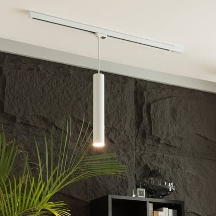 Arcchio - railverlichting - 1licht - Aluminium, polycarbonaat - H: 40 cm - wit - Inclusief lichtbron