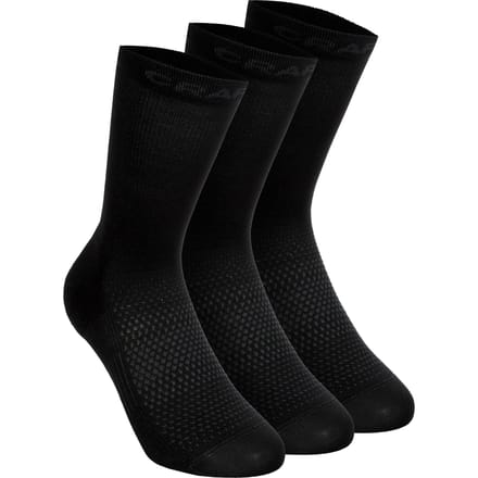CRAFT ACTIVE HIGH SOCK 3-PACK Unisex Sportsokken - Zwart
