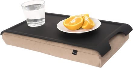 Bosign mini (kleine) Laptray/Schoottafel - camel/zwart - antislip bovenblad - 43 x 23 x 6 cm
