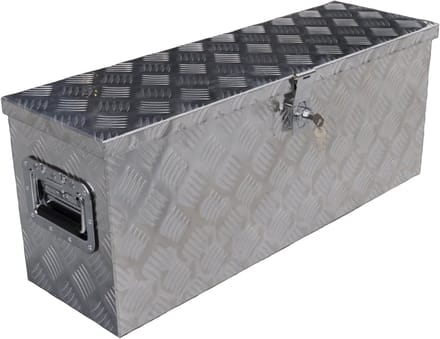 Disselkist aluminium traanplaat 760x235x300 mm - vlinderslot