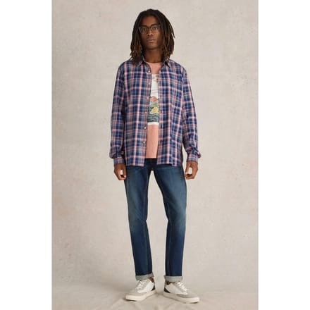 White Stuff Moxley Brushed Ls Check Shirt Blue Multi Größe: XS | Casual hemden Outlet | Herren | Blau