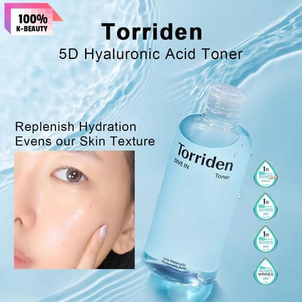 Torriden Dive In Laag Moleculair Hyaluronzuur Toner 300ml beige