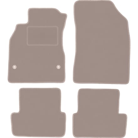 Beige velours matten voor: Renault Fluence sedan (2009-2016)
