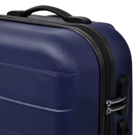vidaXL - 3-delige - Kofferset - hard - 45,5/55/66 - cm - blauw
