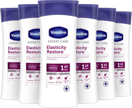 Vaseline Elasticity Restore Bodylotion - 6 x 400ml - Voordeelverpakking