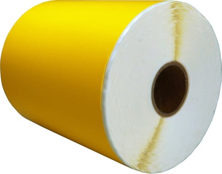 DULA Compatible Zebra Labels 102x152mm - 300 etiketten per rol - kern 25mm - Geel - Permanent - 1 rol