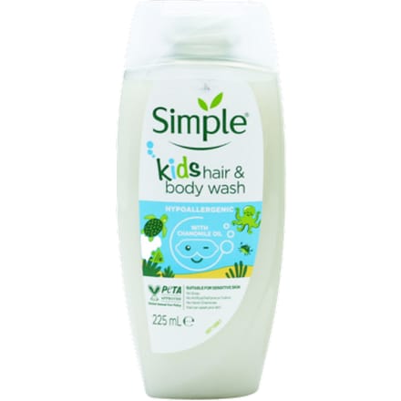 Simple Hypoallergene Haar- en Lichaamswasgel voor Kinderen - 225ml
