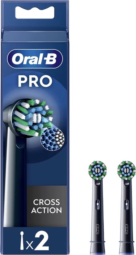 Oral B Opzetborstels PRO Cross Action Zwart - 2 stuks