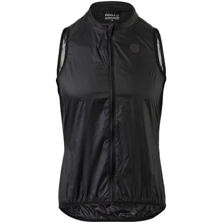 AGU Essential Wind Body - Fietsshirt mouwloos - Winddicht en waterafstotend - Ademende mesh rug - Reflecterend - Zwart - Heren - S
