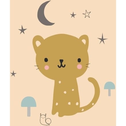 Petit Monkey ansichtkaart leopard peach