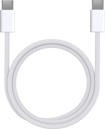 USB C naar USB C Nylon Gevlochten Kabel Wit - 2 meter - Oplaadkabel voor 16 / 16 PLUS / 16 PRO / 16 PRO MAX / 15 / 15 PLUS / 15 PRO / 15 PRO MAX