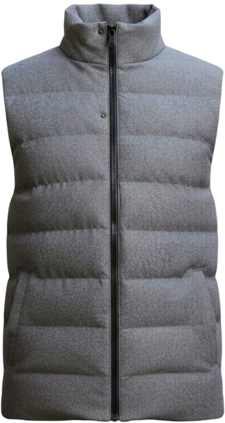 OMBRE Gilet - Regular Fit - Effen Grijs S/M