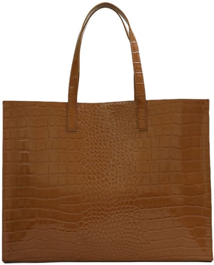 Ted Baker shopper schoudertas Wellma Croc Effect Icon Bag Tan Lichtbruin