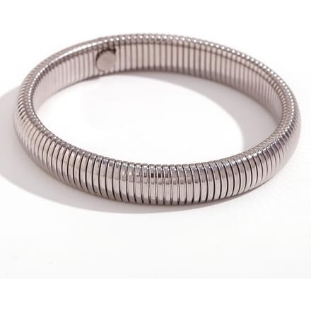 Bracelet Élastique pour Femme, Texture de Bijou Exquise, Design à Ajustement Élastique, Bijou Polyvalent pour les Déplacements et les Loisirs. argenté